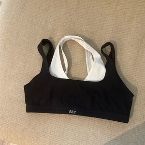 Set active formcloud contrast layer bra - onyx - medium